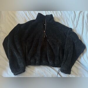 Old Navy Black Quarter Zip Fleece Jacket